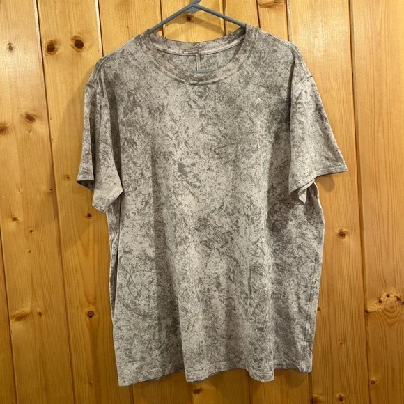 Lululemon All Yours Short Sleeve T-Shirt Cirrus Wash White Opal Raw Linen Rover - Picture 7 of 8